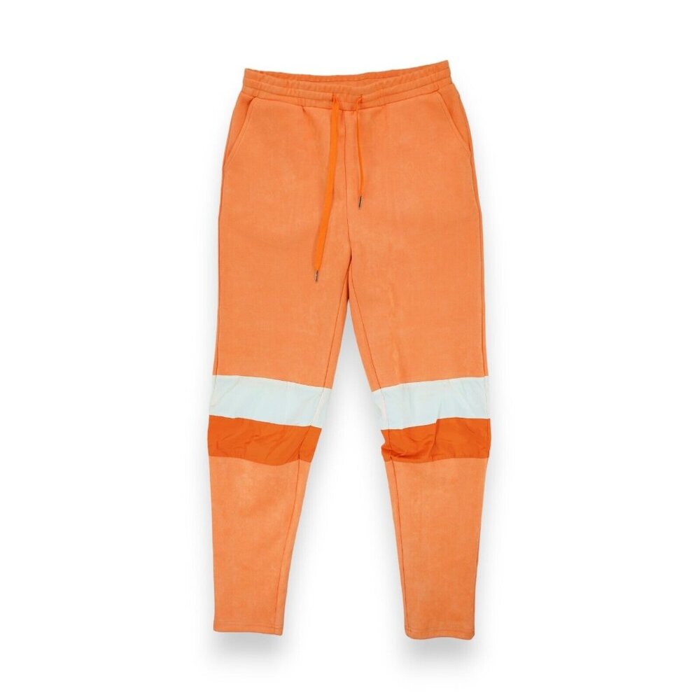 SO REAL Women's Pants Orange Striped Size XL Elastic Waist ~ Drawstring USA Made